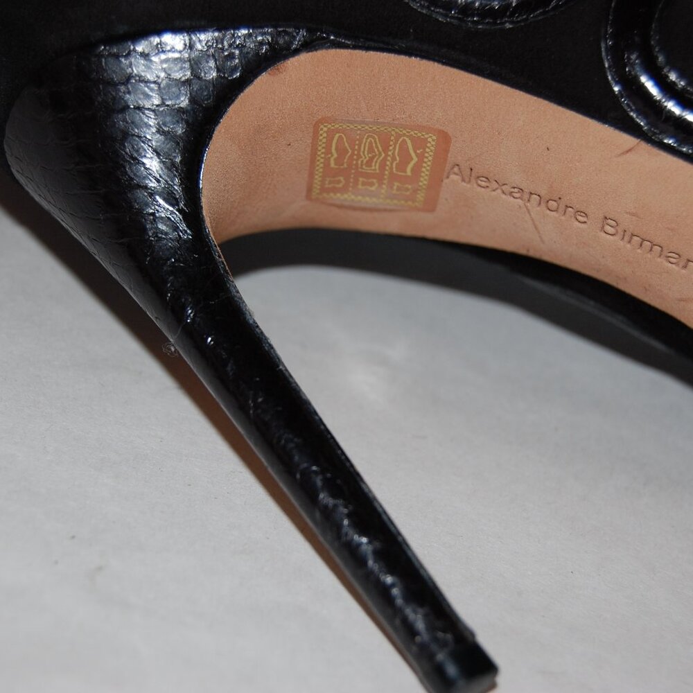 Alexandre Birman Black Suede Lace-Up Ankle Booties - Picture 13 of 13